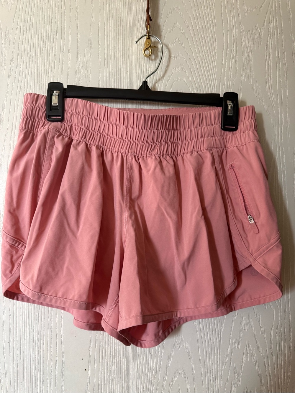 lululemon athletica Pink Athletic Running Shorts with Zip Pocket